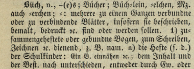 Ausschnitt Sanders’ Wörterbuch